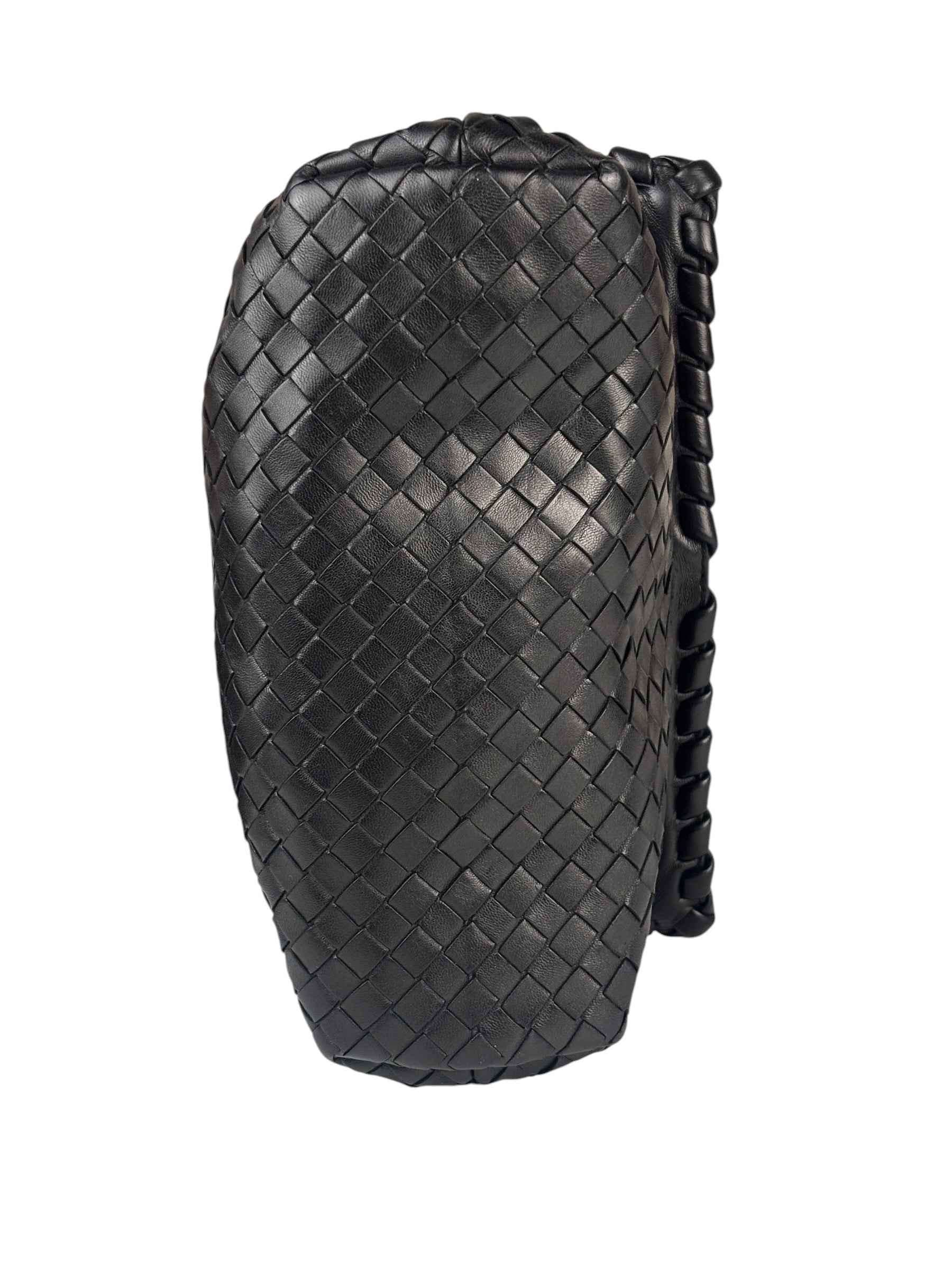 Bottega Veneta Black Intrecciato Shoulder Bag