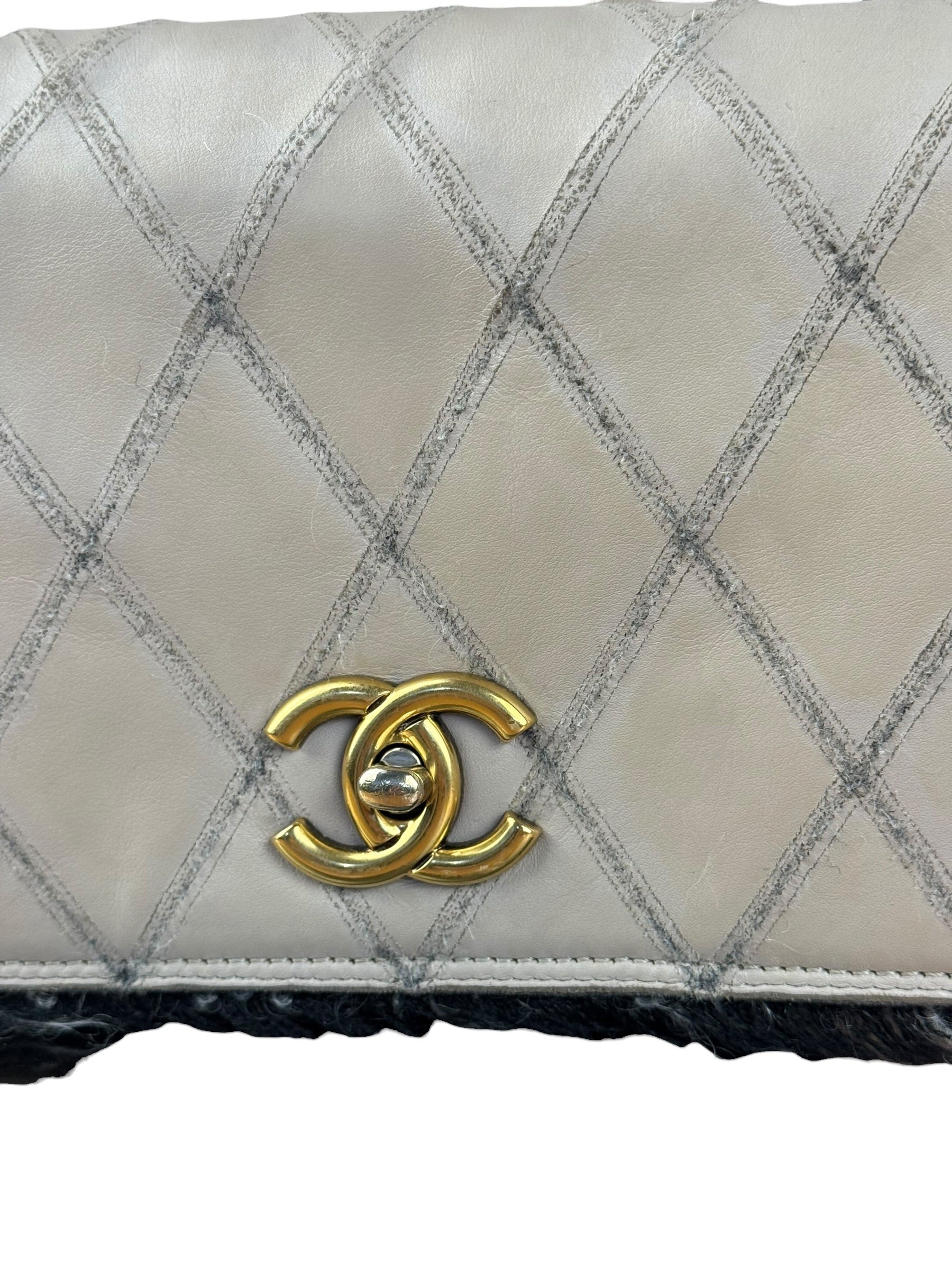 Chanel Tweedy Quilted Leather Fringe Flap Bag 2011
