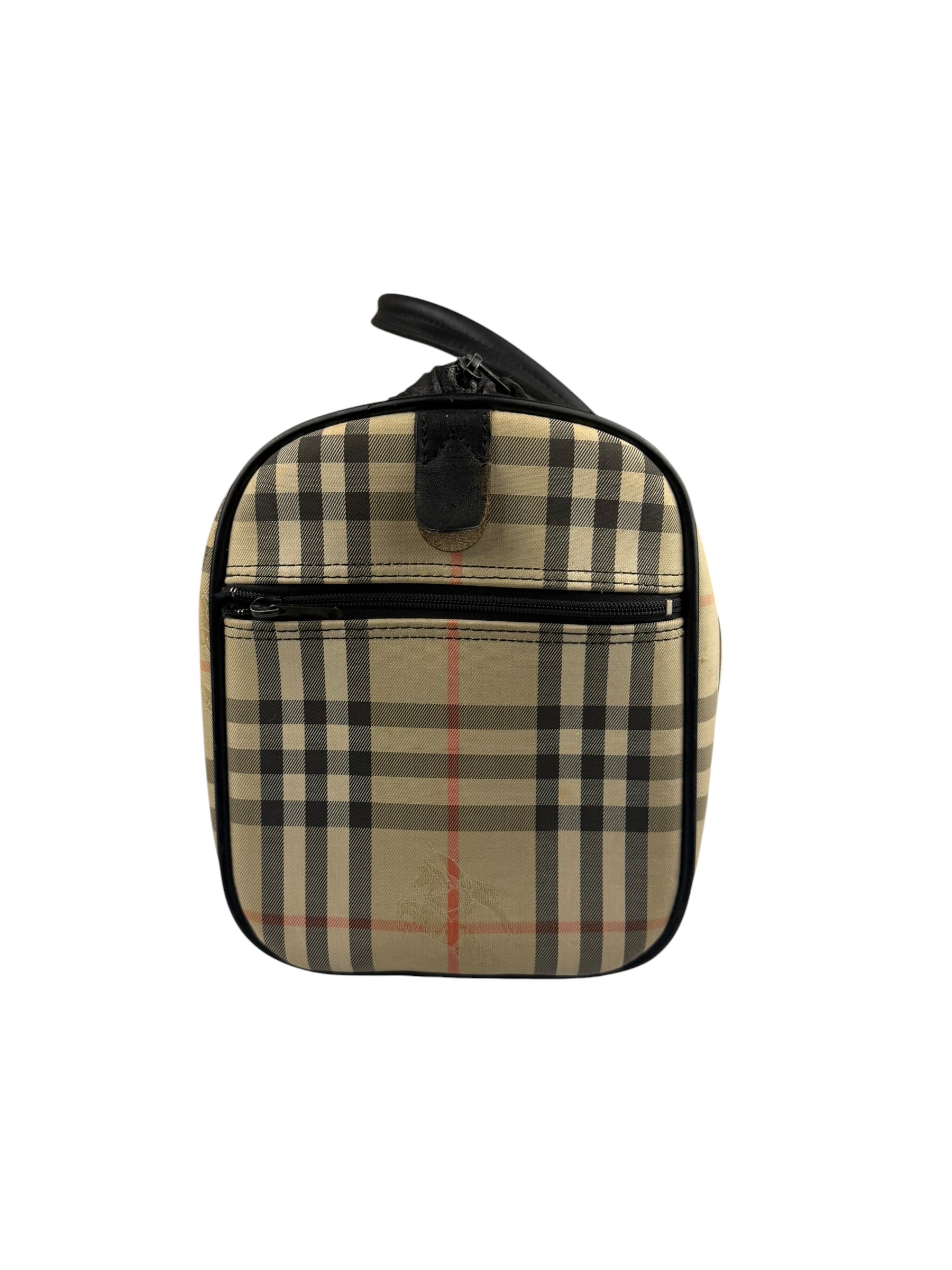 Burberry Vintage Haymarket House Small Boston Bag