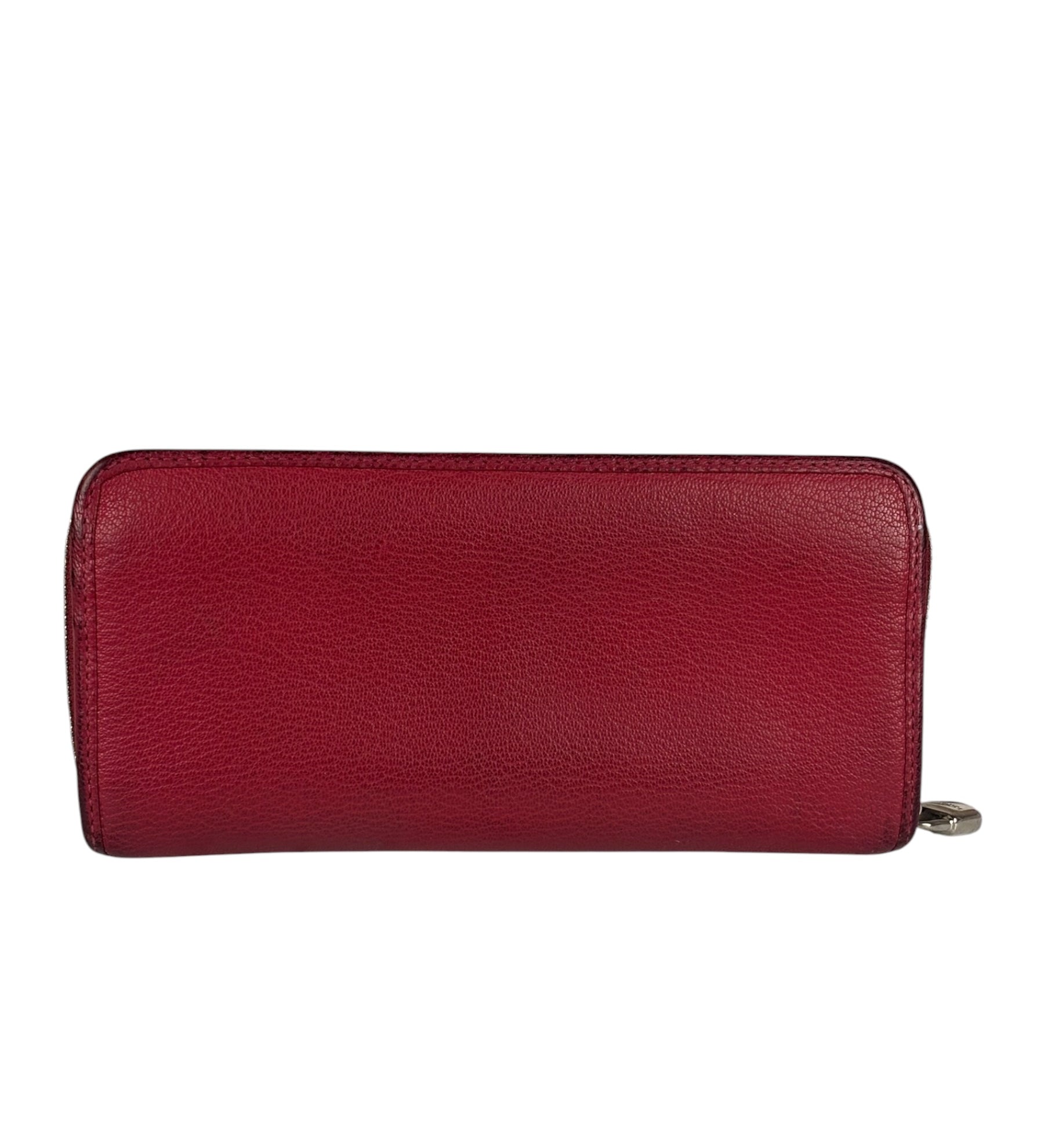 Loewe Pink Leather Anagram Long Wallet