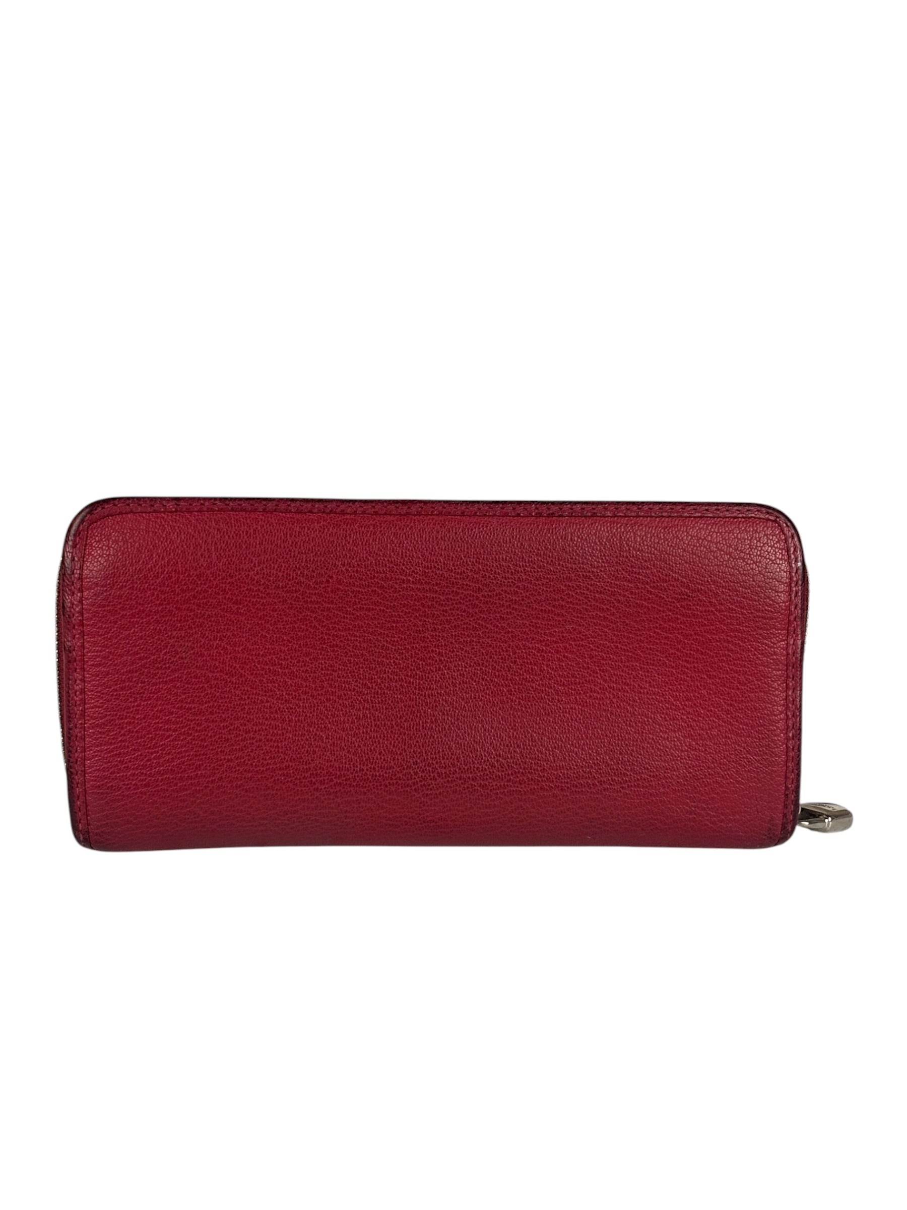 Loewe Pink Leather Anagram Long Wallet