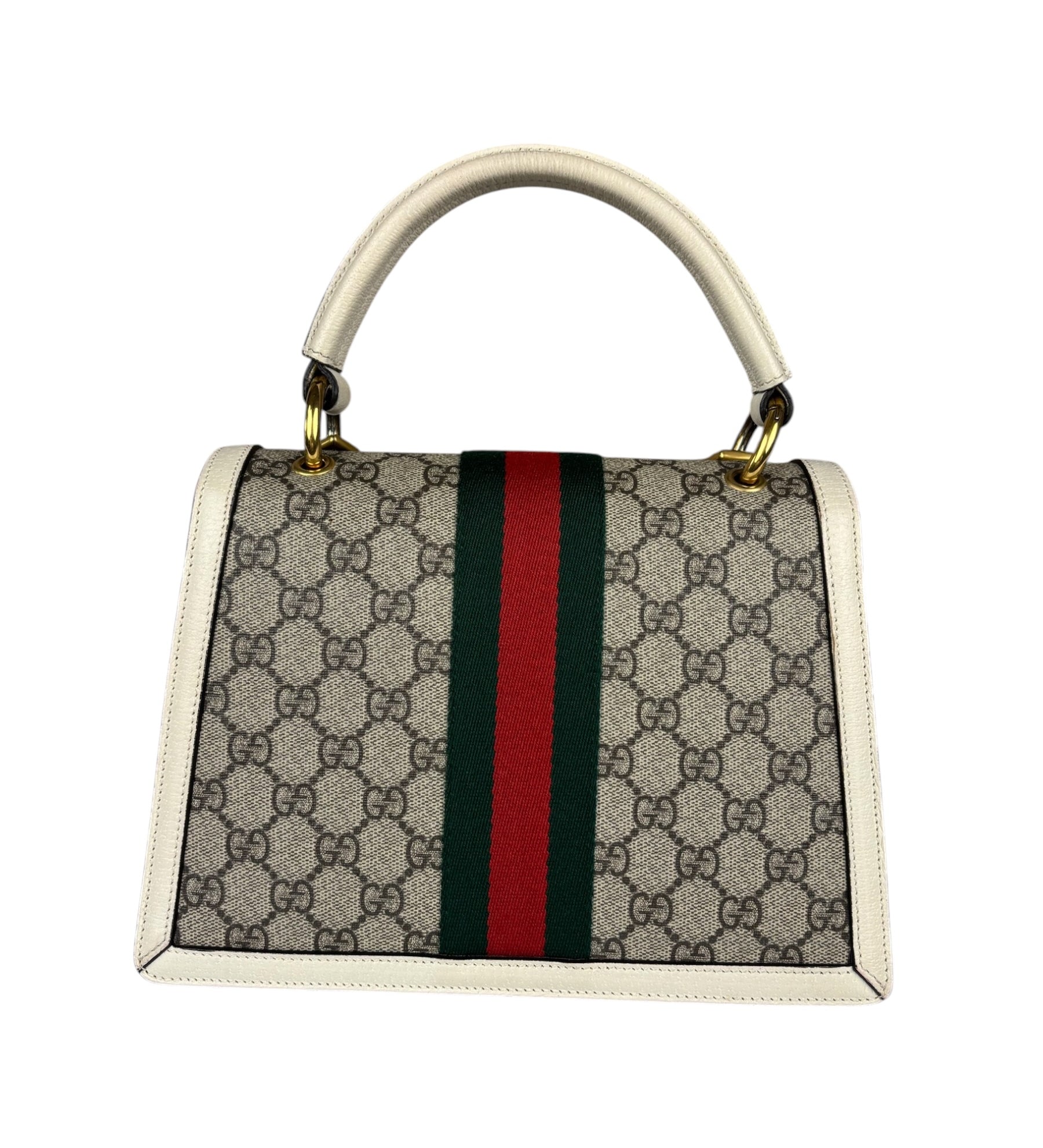 Gucci Leather Queen Margaret Small GG Top Handle Two-Way Bag