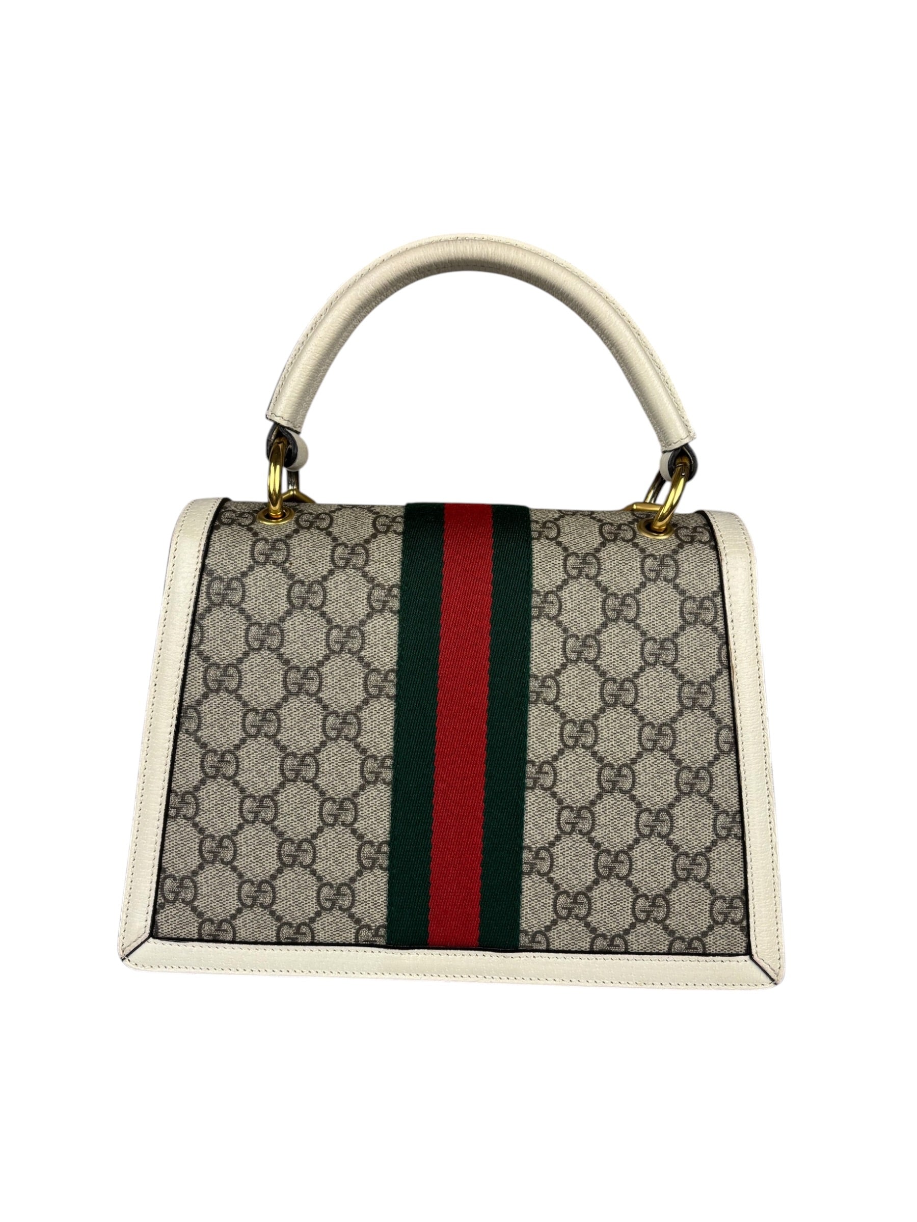 Gucci Leather Queen Margaret Small GG Top Handle Two-Way Bag