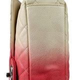 Chanel Quilted Caviar Ivory/Pink Ombre Jumbo Flap 2013