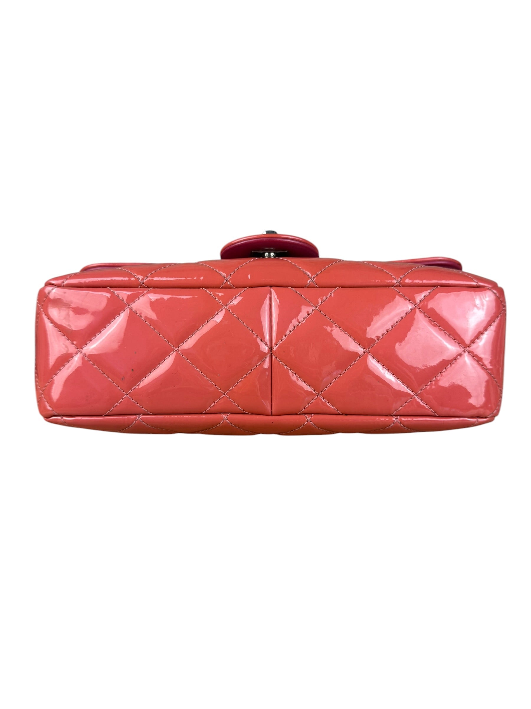 Chanel Pink Patent Quilted Small Coco Shine Flap Bag 2014