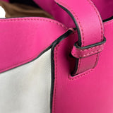Loewe Pink/White Leather M Hammock Bag