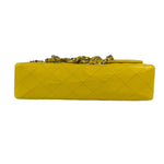 Chanel Yellow Quilted Lambskin Double Flap Bag 2009