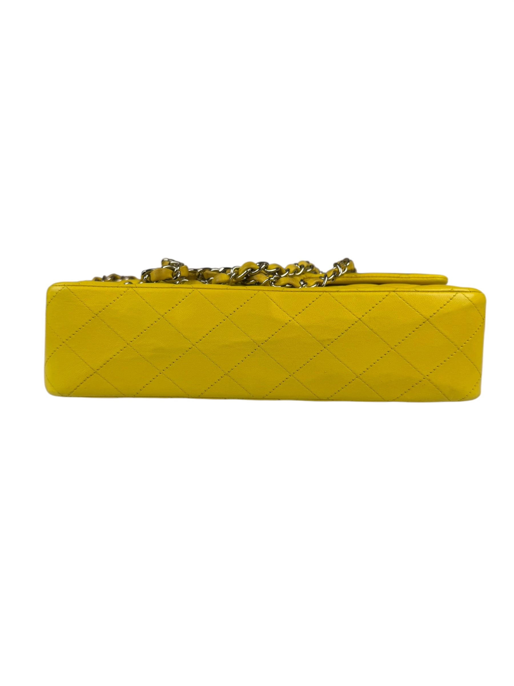Chanel Yellow Quilted Lambskin Double Flap Bag 2009