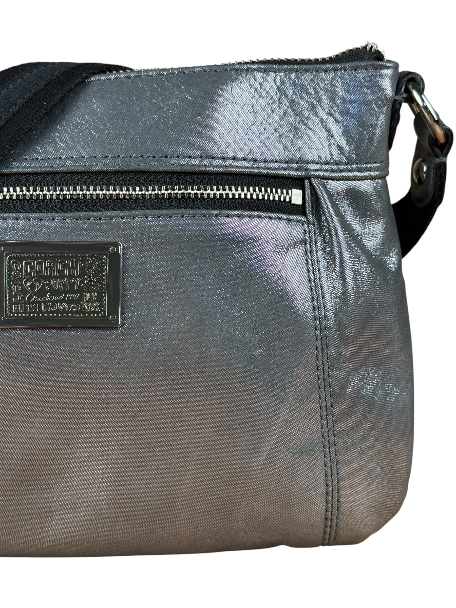 Coach Vintage Silver Metallic Crossbody