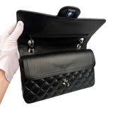 Chanel Black Quilted Leather Classic Medium Double Flap Bag 2017