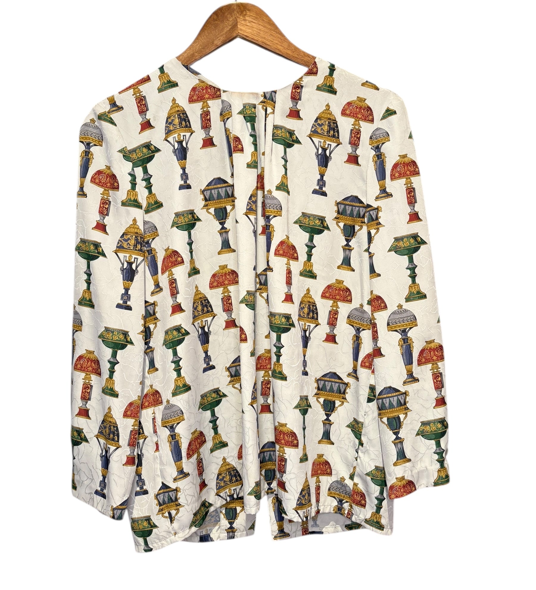 Burberry Vintage Patterned Long Sleeve Blouse