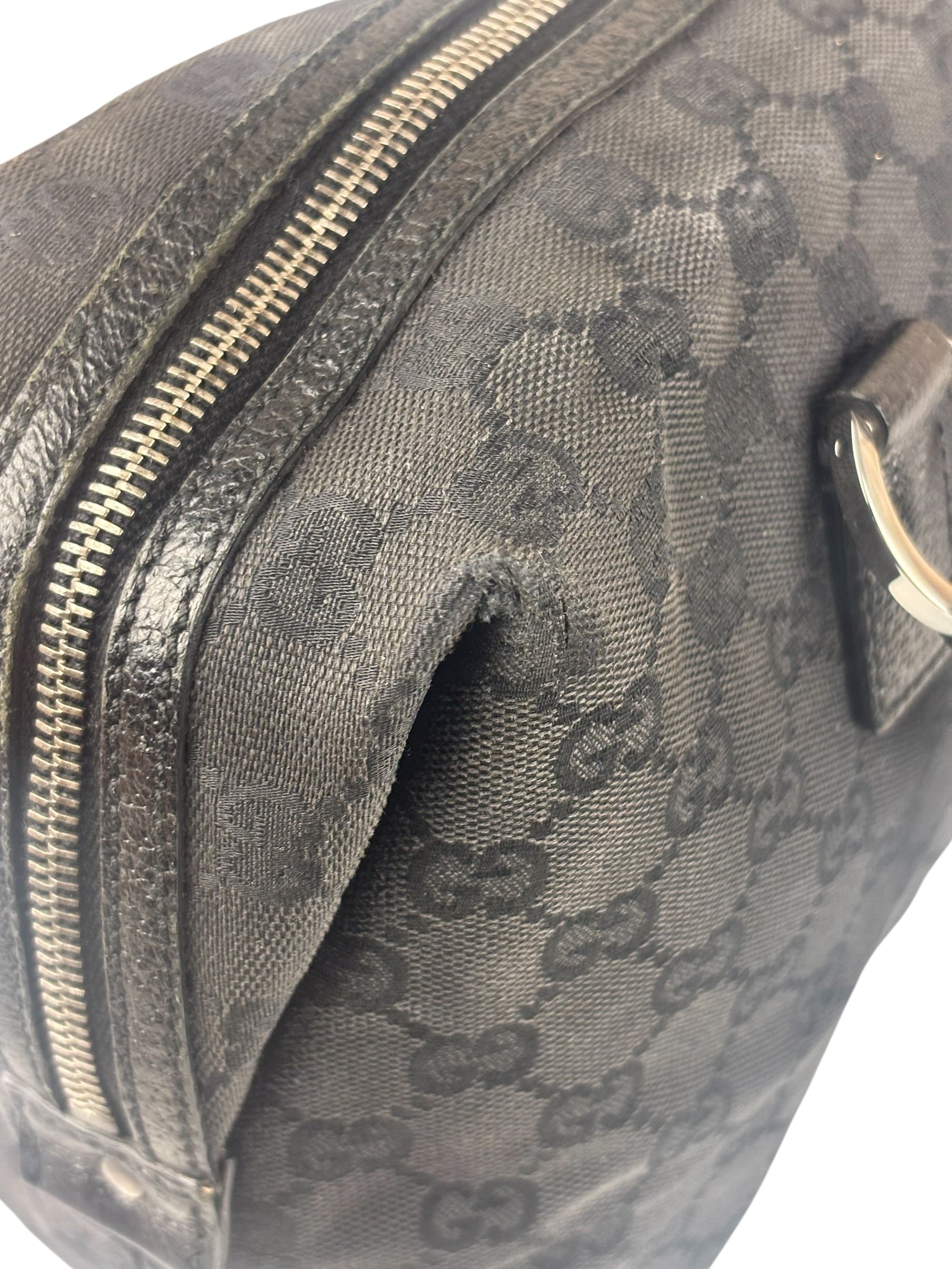 Gucci Black GG Canvas Monogram Hand Bag