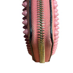 Christian Louboutin Panettone Bicolor Studded Long Zip Around Wallet
