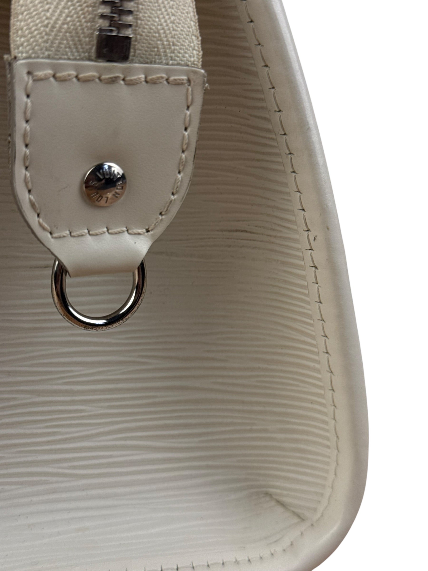 Louis Vuitton White Epi Madeleine PM Handbag