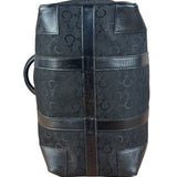 Celine Black Leather Wear Macadam Monogram Mini Boston Bag