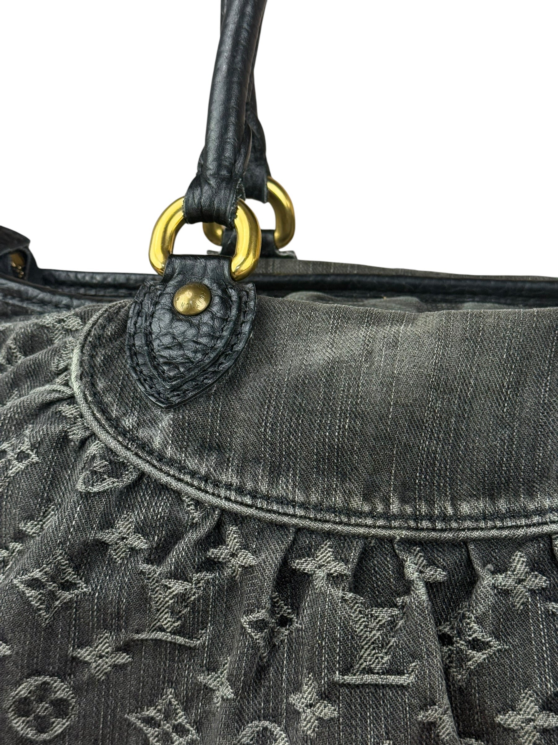 Louis Vuitton Black Denim Neo Cabby Bag
