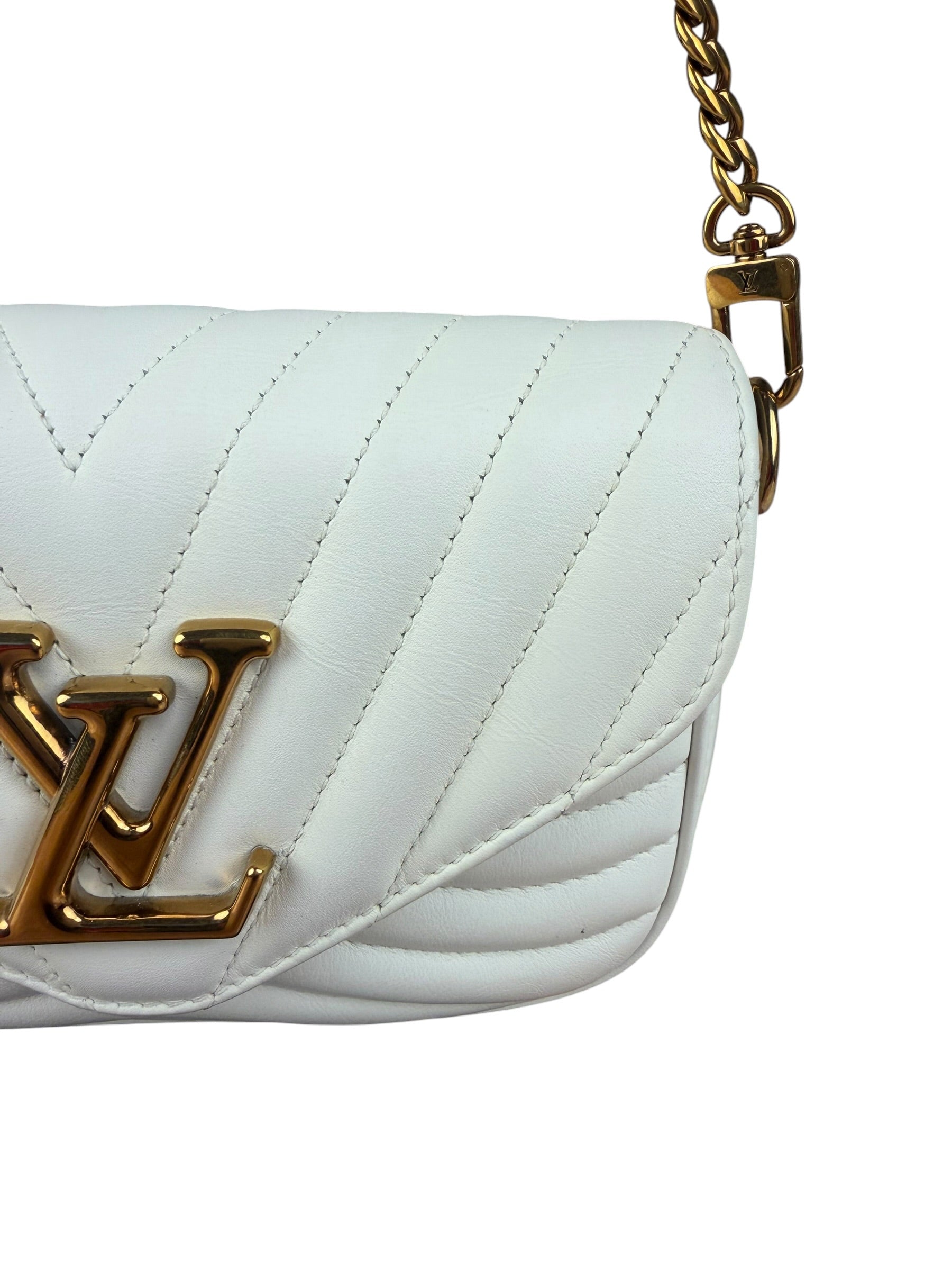 Louis Vuitton White Leather New Wave Multi Crossbody Pochette