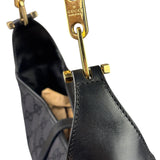 Gucci Black/Grey Leather Trim Jackie Hobo Bag