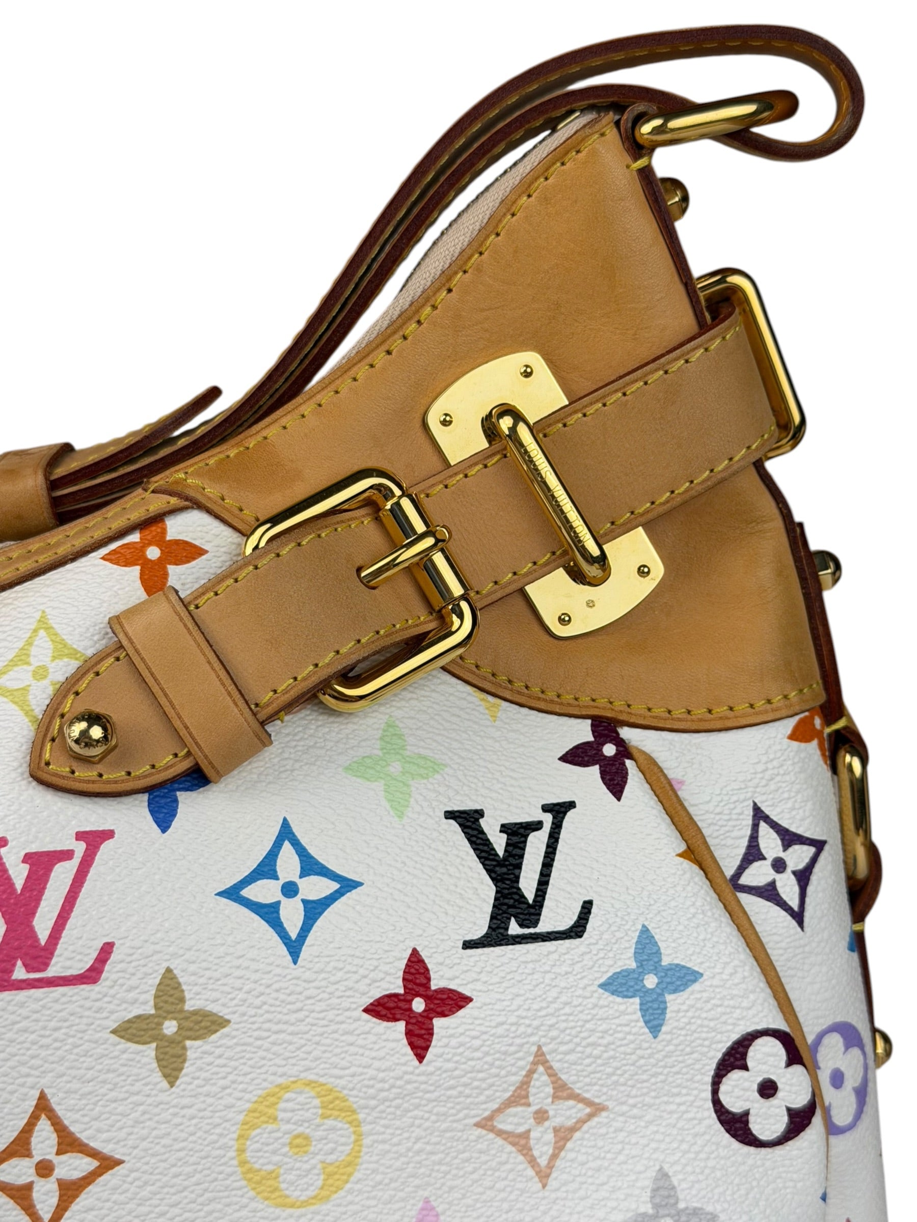 Louis Vuitton White Murakami Greta Hobo Shoulder Bag