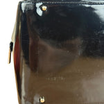 Chanel Black Patent Chocolate Bar Bowler Bag 2002