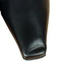 Gucci Black Leather Heel Boots