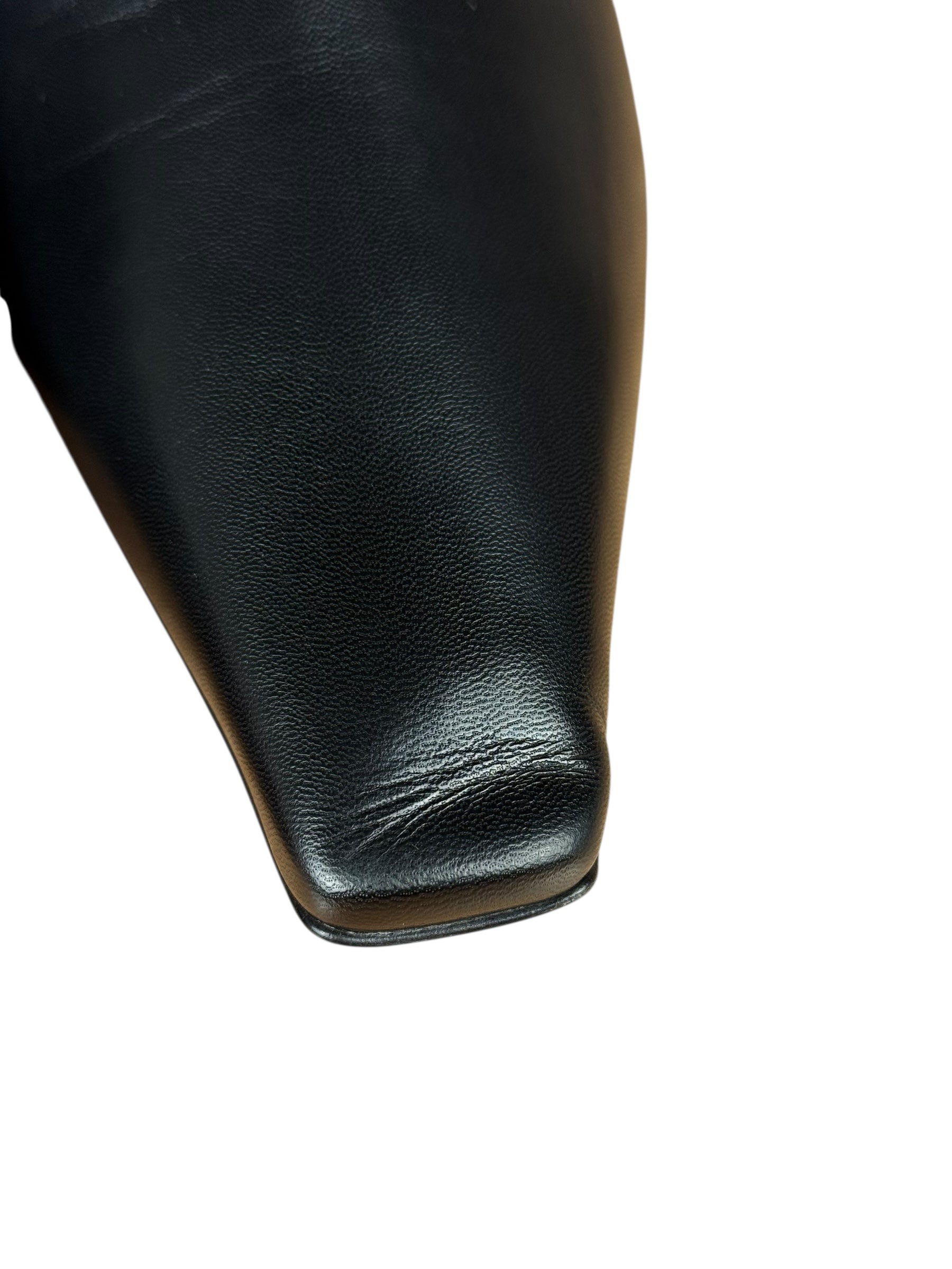 Gucci Black Leather Heel Boots