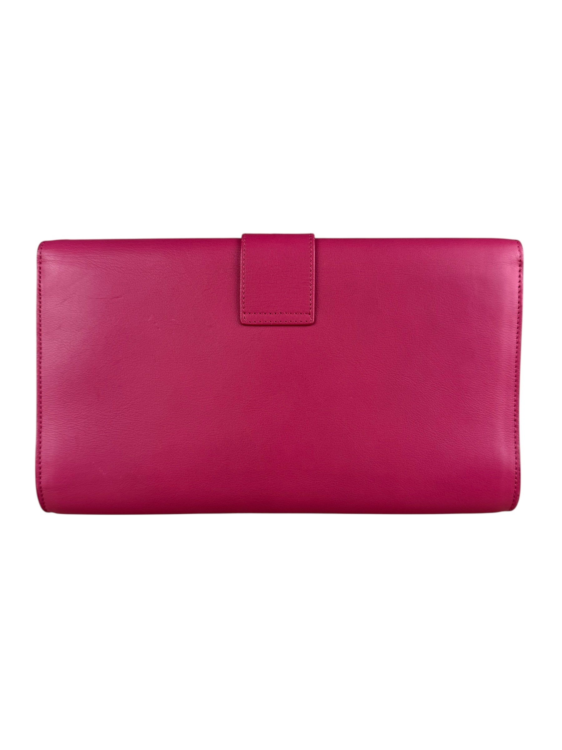 Saint Laurent Pink Leather Y Ligne Clutch
