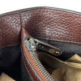 Celine Brown Pebbled Leather Boogie Handbag