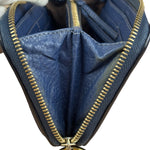 Chloé Dark Blue Leather Marcie Long Zip Wallet
