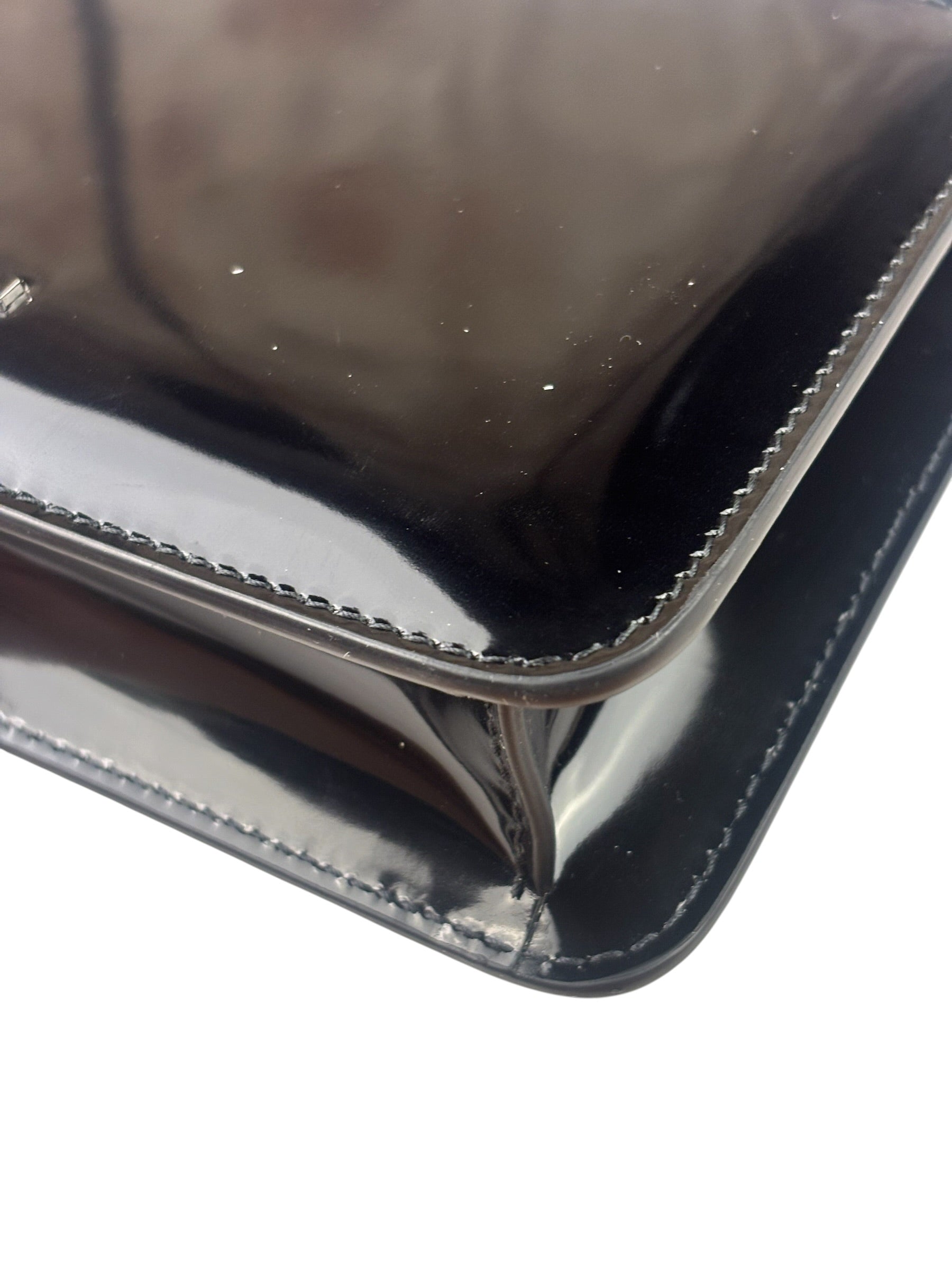 Bvlgari Black Patent Leather Small Serpenti Crossbody Bag