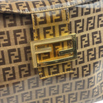 Fendi Brown PVC Zucca Baguette