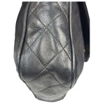 Chanel Vintage Black Quilted Leather CC Camera Bag 1989