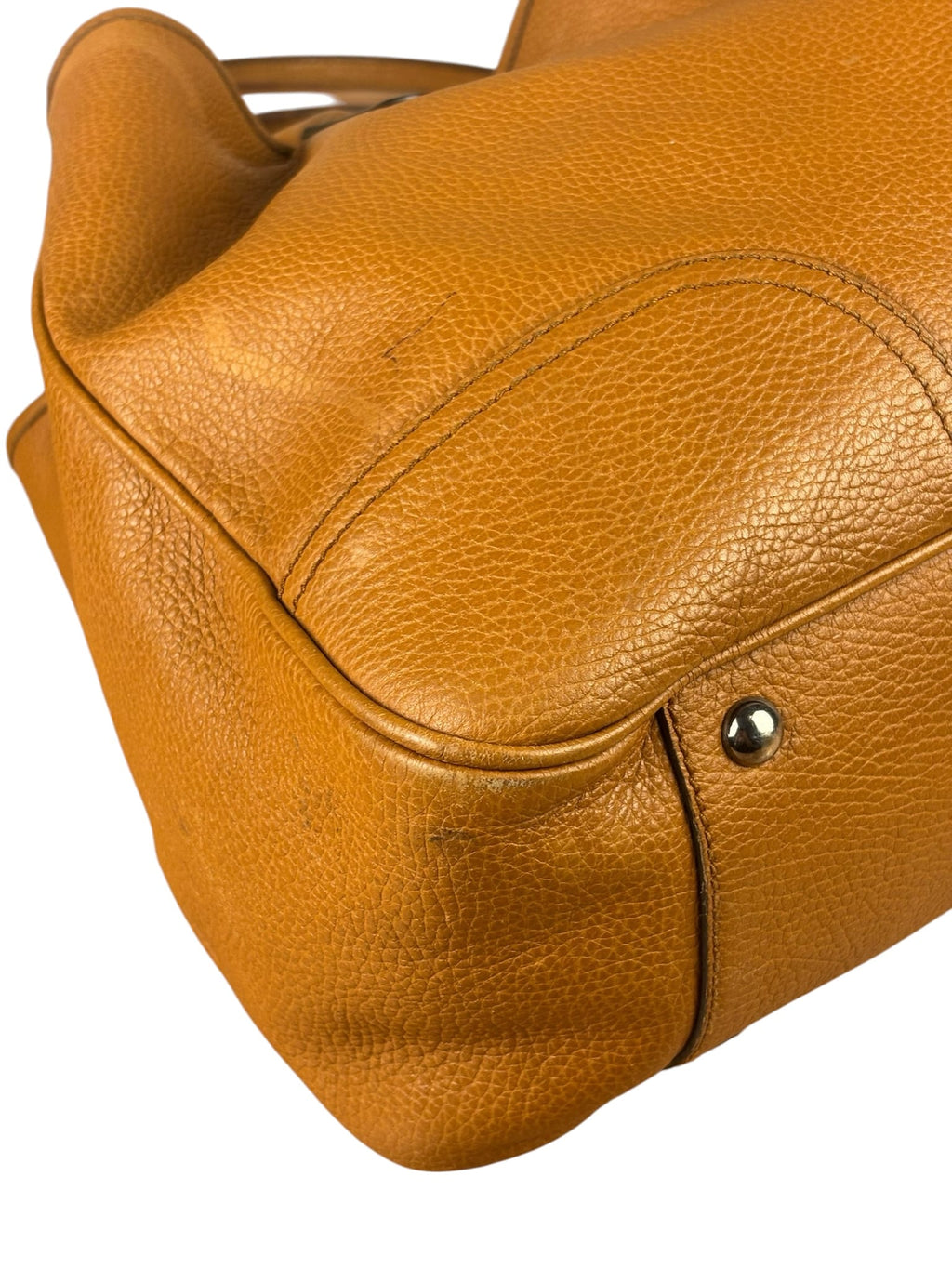 Gucci Brown Leather Sherry Line  Large Tote Bag