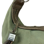 Chanel Olive Green/Brown Leather Trim Interlocking Ring Strap Hobo Bag 2003