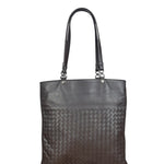 Bottega Veneta Chocolate Brown Leather Intercciato Tote Bag