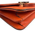 Gucci Orange Leather Small Dollar Interlocking G Shoulder Bag