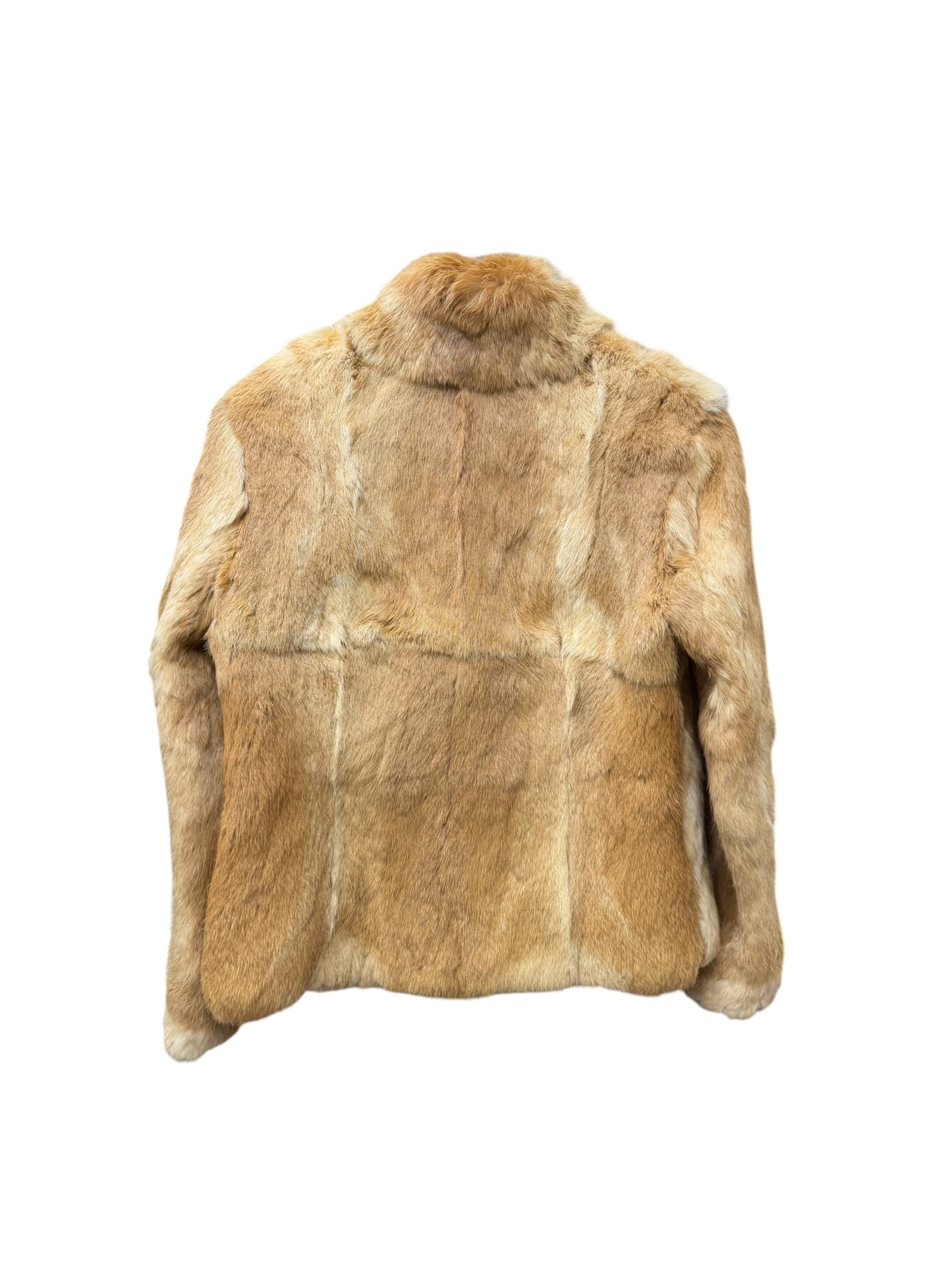 Vintage Light Brown Nice Claup Co.Ltd Rabbit Fur Coat