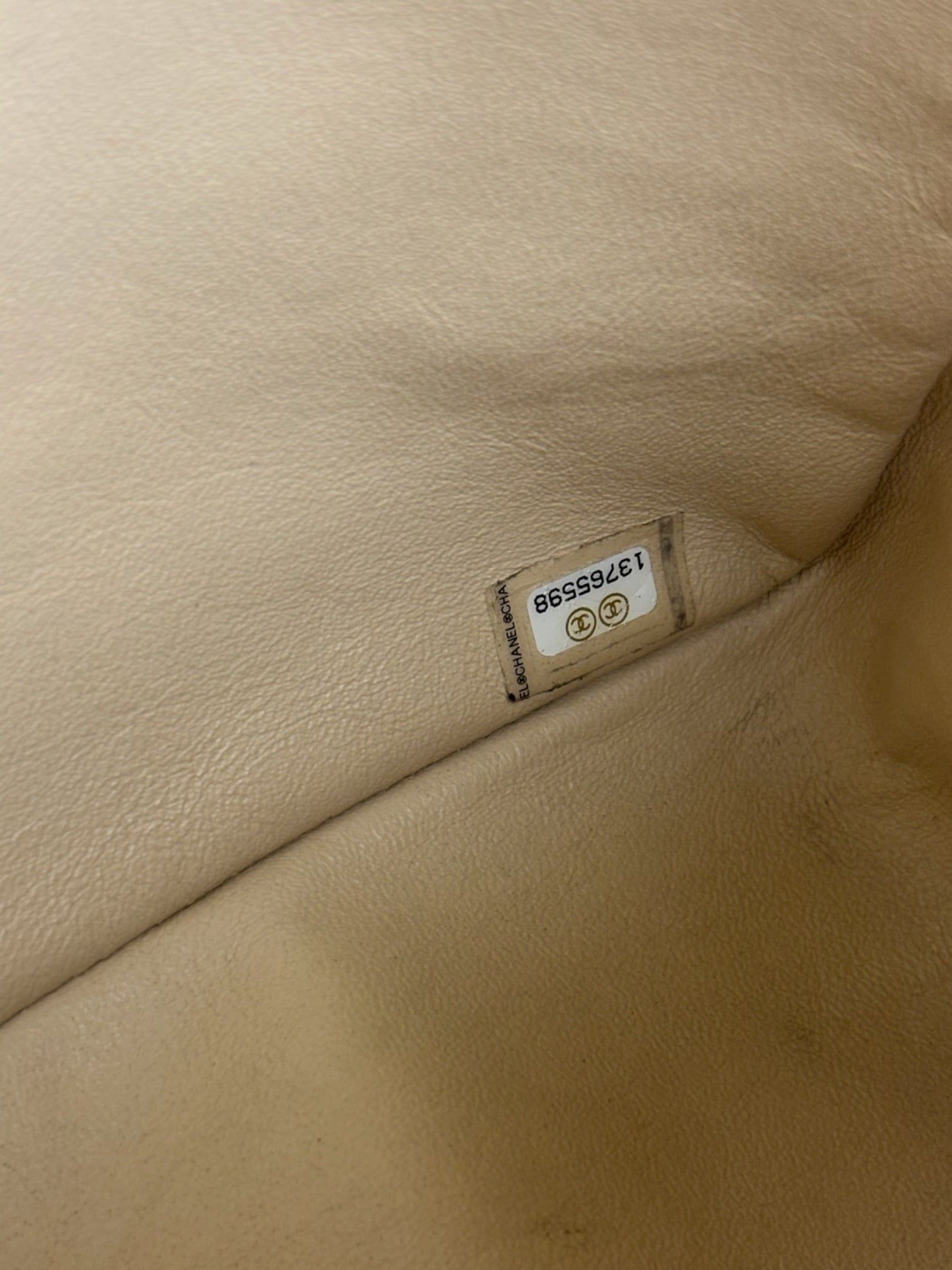 Chanel Beige Clair Jumbo Classic Flap Shoulder Bag 1990