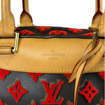 Louis Vuitton Limited Edition Deauville Cube Rosso Handbag Red