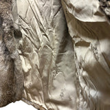Vintage Mottled Brown Rabbit Fur Coat