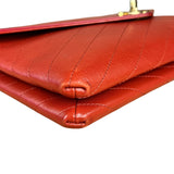 Chanel Chevron Quilted Envelope Clutch