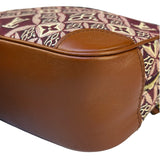 Louis Vuitton Burgundy/Brown Leather Trim Mini Deauville Crossbody Bag