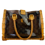 Louis Vuitton Vintage Brown Leather/PVC Monogram Ambre Tote