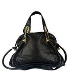 Chloe Black Leather Paraty Shoulder Bag