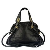 Chloe Black Leather Paraty Shoulder Bag