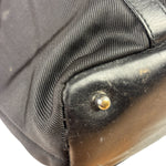 Gucci Black Nylon/Leather Trim Bamboo Top Handle Tote