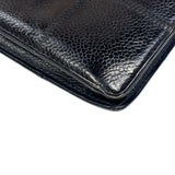 Chanel Black Caviar Chocolate Bar Bi-Fold Long Wallet 2005