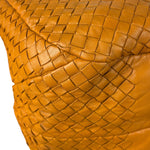 Bottega Veneta Orange/Brown Woven Leather Campana Shoulder Bag