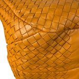 Bottega Veneta Orange/Brown Woven Leather Campana Shoulder Bag
