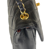 Chanel Black Quilted Leather Flap Bag 1989